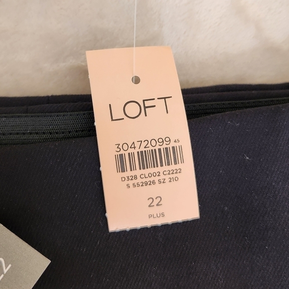 Ann Taylor LOFT Plus Size 22W High Waist Skinny Pant Black - Picture 3 of 11